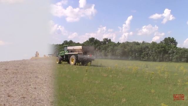 JOHN DEERE 7520 Tractor Working on Spring Tillage 45ft Per Pass смотреть онлайн