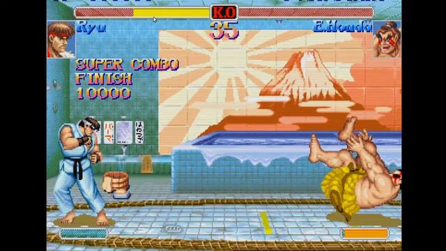 Super Street Fighter 2 Turbo Tutorial: How to beat CPU E. Honda with Ryu смотреть онлайн
