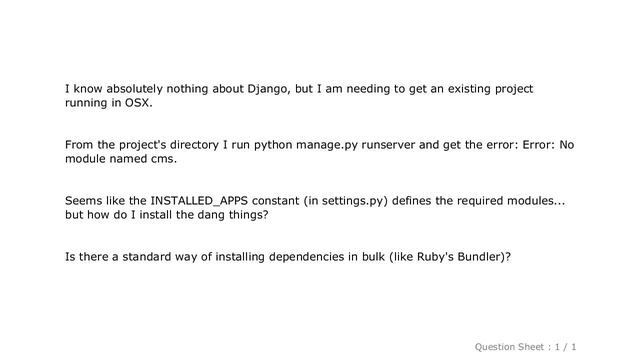 Django : How do I install Python/Django Modules? смотреть онлайн