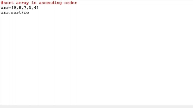 ### Sort Array in Ascending Order |||| Python Programming Language смотреть онлайн