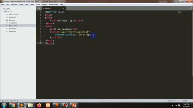 Script Tag in HTML in Hindi | HTML Tutorial for Beginners in Hindi [Tutorial-14] смотреть онлайн
