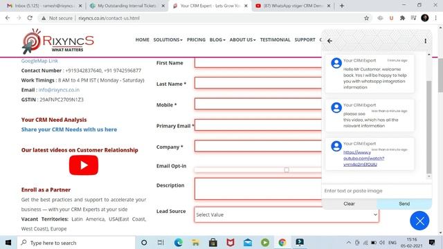 Free website chat (WebChat) application of vtiger crm смотреть онлайн