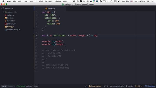 ES6 - #4 - деструктуризация смотреть онлайн