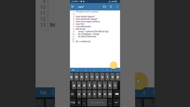 Make a Digital Clock in python || Make a Clock with Android || python project || смотреть онлайн
