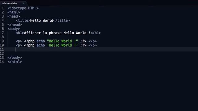 Hello World ! : initiation PHP & MySql смотреть онлайн