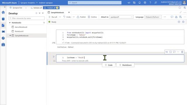 42. exit() function of notebook module in MSSparkUtils package in Azure Synapse Analytics смотреть онлайн