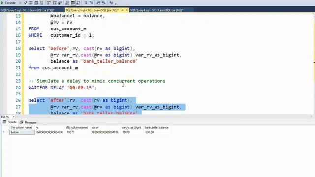 SQL Server - Concurrency with RowVersion Data Type смотреть онлайн