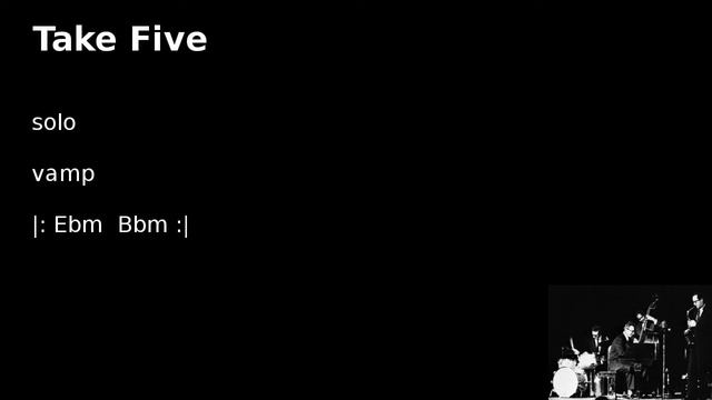 Take Five (backing Track) 140 BPM