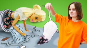 Видео приколы - Кукла Барби попала в Канализацию! - Смешные видео игры одевалки для девочек с Barbie