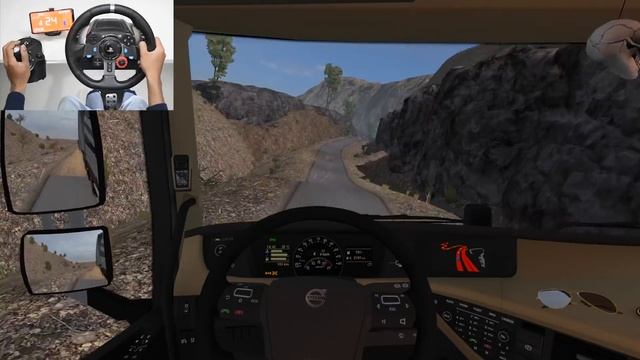 Volvo Road Train Most Dangerous Transports | Two line bridge | Mega Transport Euro truck simulator смотреть онлайн