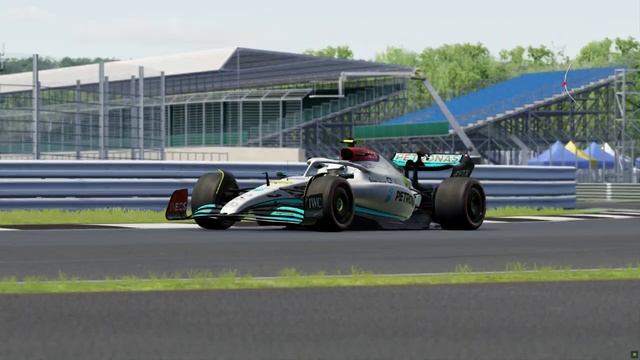 AC VRC FORMULA ALPHA F1 2022 LEWIS HAMILTON MERCEDES W13 LIVERY LAPS AT SILVERSTONE BRITISH CIRCUIT смотреть онлайн