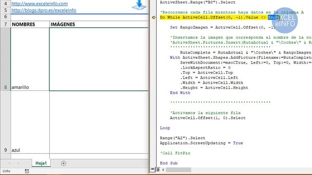 Insertar Imágenes En Excel Usando VBA Y Macros Y Dejar Las Imágenes Guardadas En El Mismo Archivo