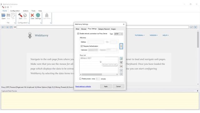 Интеграция прокси в WebHarvy смотреть онлайн