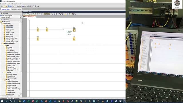 PLC SIEMENS LOGO Timer ON /OFF instruction смотреть онлайн