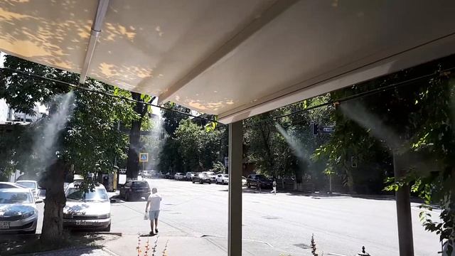 Система охлаждения туманом/Кафе SABABA/ смотреть онлайн