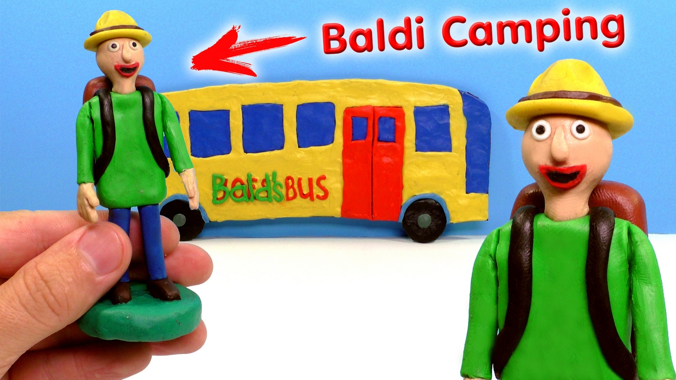 ЛЕПИМ БАЛДИ В ПОХОДЕ из игры Baldi's Basics Field Trip CAMPING | Видео Лепка смотреть онлайн