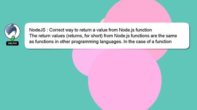 NodeJS : Correct way to return a value from Node.js function смотреть онлайн
