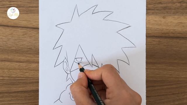 How to draw kid Kakashi easy step by step || How to draw anime || drawing kakashi смотреть онлайн