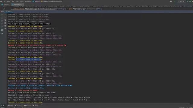 Java Multi-Threaded Bus Terminal Simulation смотреть онлайн