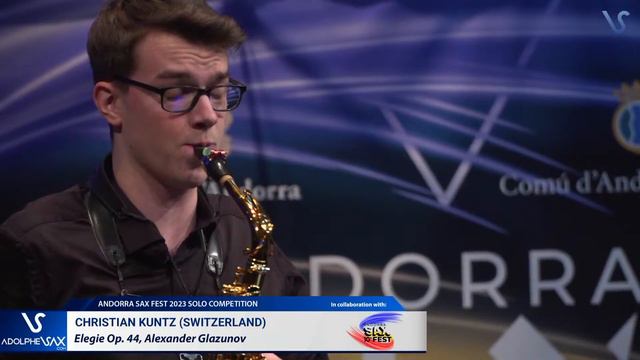 ANDORRA SAX FEST 2023: Christian Kunz (Switzerland) plays Elegie Op. 44, Alexander Glazunov смотреть онлайн