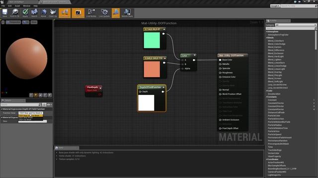 Material - Depth Of Field Function In Unreal Engine 4