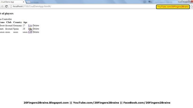 AngularJS - Crud operation with MVC, EF Part 4 смотреть онлайн