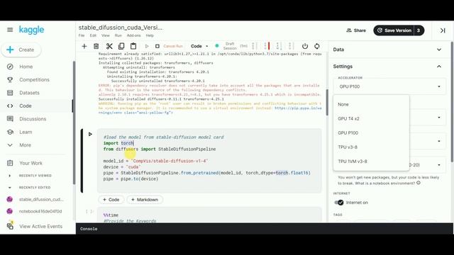 Stable-Diffusion Text to Image Cuda Version using Kaggle 100% WORKING! смотреть онлайн
