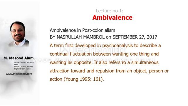 Ambivalence in Postcolonial literature by Homi k Bhabha смотреть онлайн