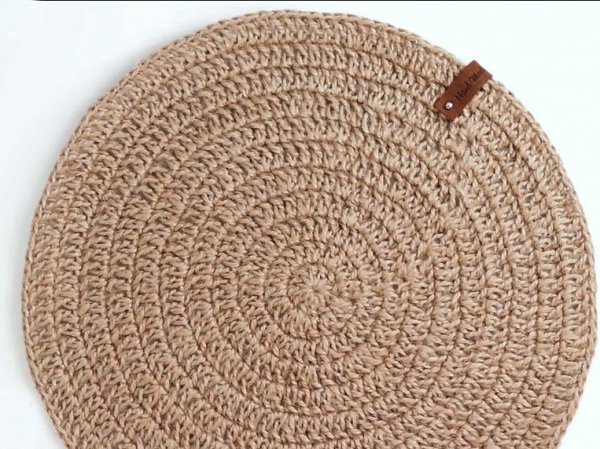 Вязание крючком: Сервировочная салфетка из джута БЕЗ ШВА Как связать ровный круг крючком