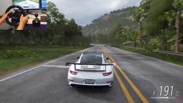 Porsche 911 Turbo | Forza Horizon 5 | Steering Wheel Gameplay Manual Shifting смотреть онлайн