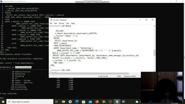 SISTEM BASIS DATA | IF ,CASE, LOOP DAN CURSOR | ORACLE SQL смотреть онлайн