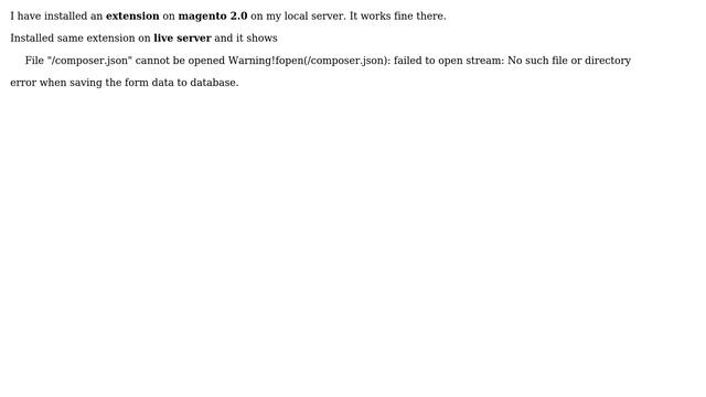 Magento: magento 2 File composer.json cannot be opened смотреть онлайн