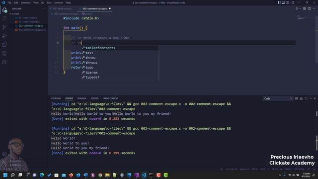 005 - Comment & Escape Sequence in C | C Tutorials for Beginners смотреть онлайн