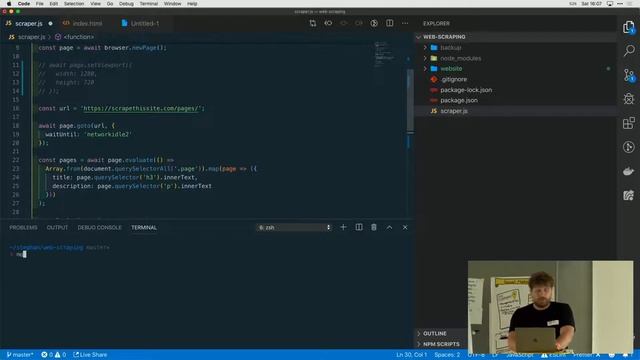 Stephan: Webscraping mit Node und Puppeteer (Lightning Talk Jugend hackt FFM 2019) смотреть онлайн