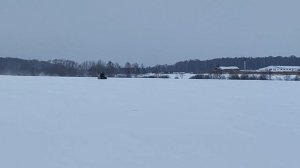 Аэролодка своими руками, испытания по снегу