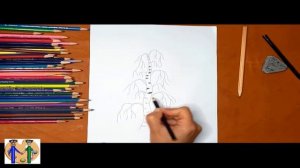 Как нарисовать березу. Онлайн-школа рисования "Малевашки"