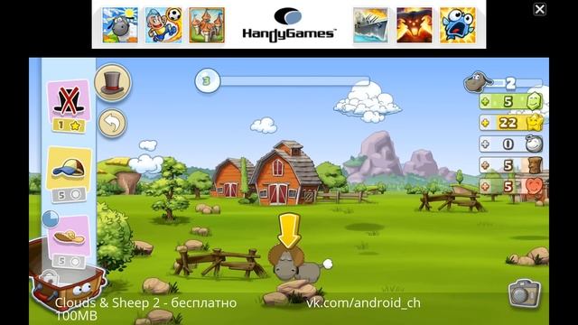 Clouds & Sheep 2 - Продолжение милой игры про овечек на Android смотреть онлайн