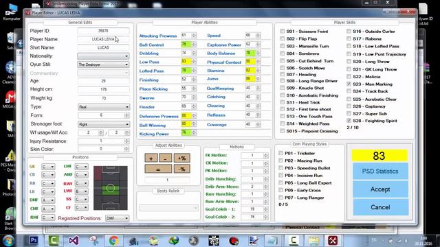 PES 2017 Player Data Editor Released | PES 2017 OYUNCU EDITOR ÇIKTI