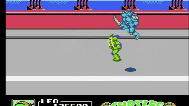 TMNT 3 NES - Boss 03. Slash (Midboss) (No Damage & Special Attacks) смотреть онлайн