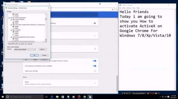 How to activate ActiveX on Google Chrome For Windows 7 ,8,Xp,Vista,10