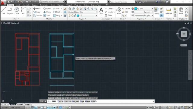 7x15m (23'X50') house plan -3 ♦️ Front garden design in AutoCAD смотреть онлайн