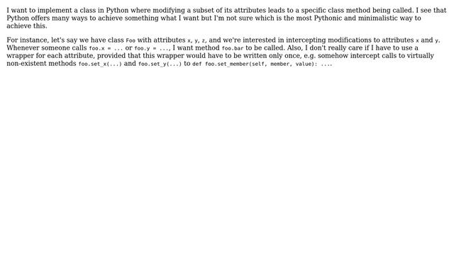 intercept attribute modifications in Python class смотреть онлайн