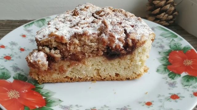Домашний и простой пирог с вареньем, рецепт смотреть онлайн