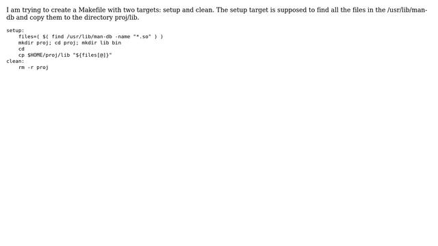 Unix & Linux: Error "/bin/sh: 1: Syntax error: "(" unexpected" in Makefile смотреть онлайн