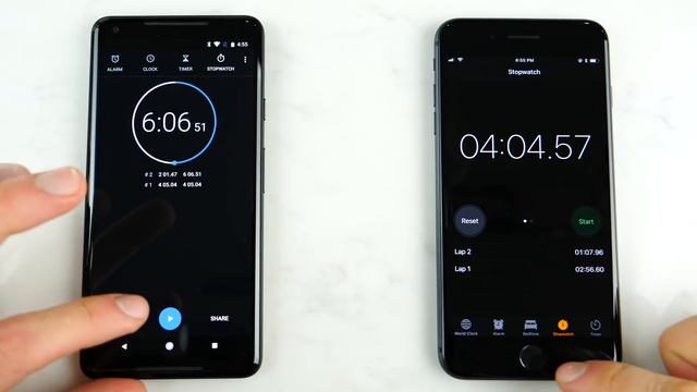 Google Pixel 2 XL vs iPhone 8 Plus SPEED Test! смотреть онлайн