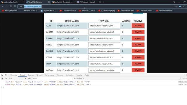 Encurtador de URL com PHP - Listando e removendo os arquivos смотреть онлайн