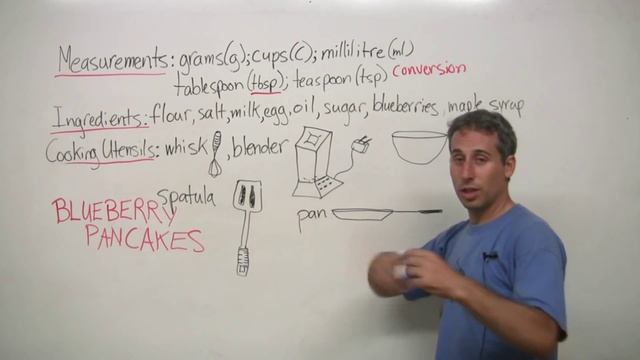 Learn English with Cooking: Making Blueberry Pancakes! смотреть онлайн