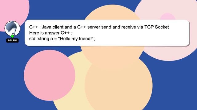 C++ : Java client and a C++ server send and receive via TCP Socket смотреть онлайн