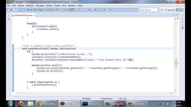JDBC Tutorial 6 - Result set combined смотреть онлайн