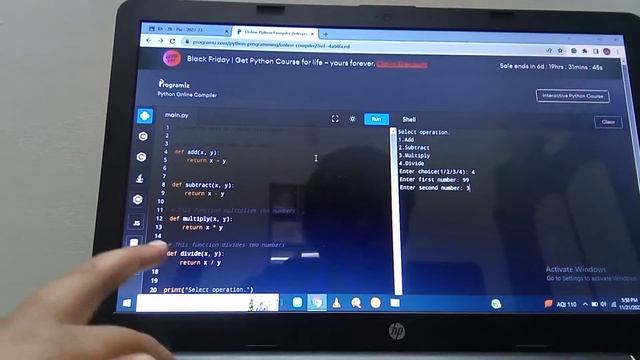 Python code for calculator (Python is in computer) смотреть онлайн